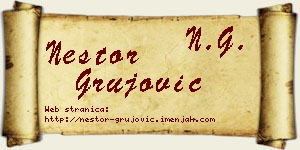 Nestor Grujović vizit kartica